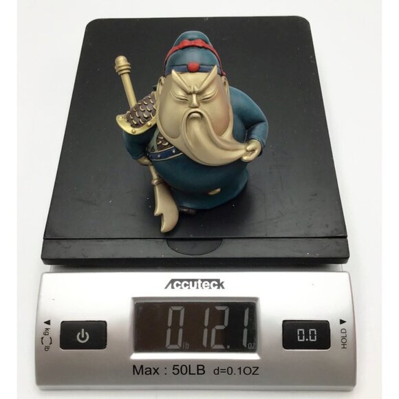 Guan Gong Guanyu 3" Brass Statue Chinese Warrior Protection & Luck Kwan Kong - Picture 11 of 11